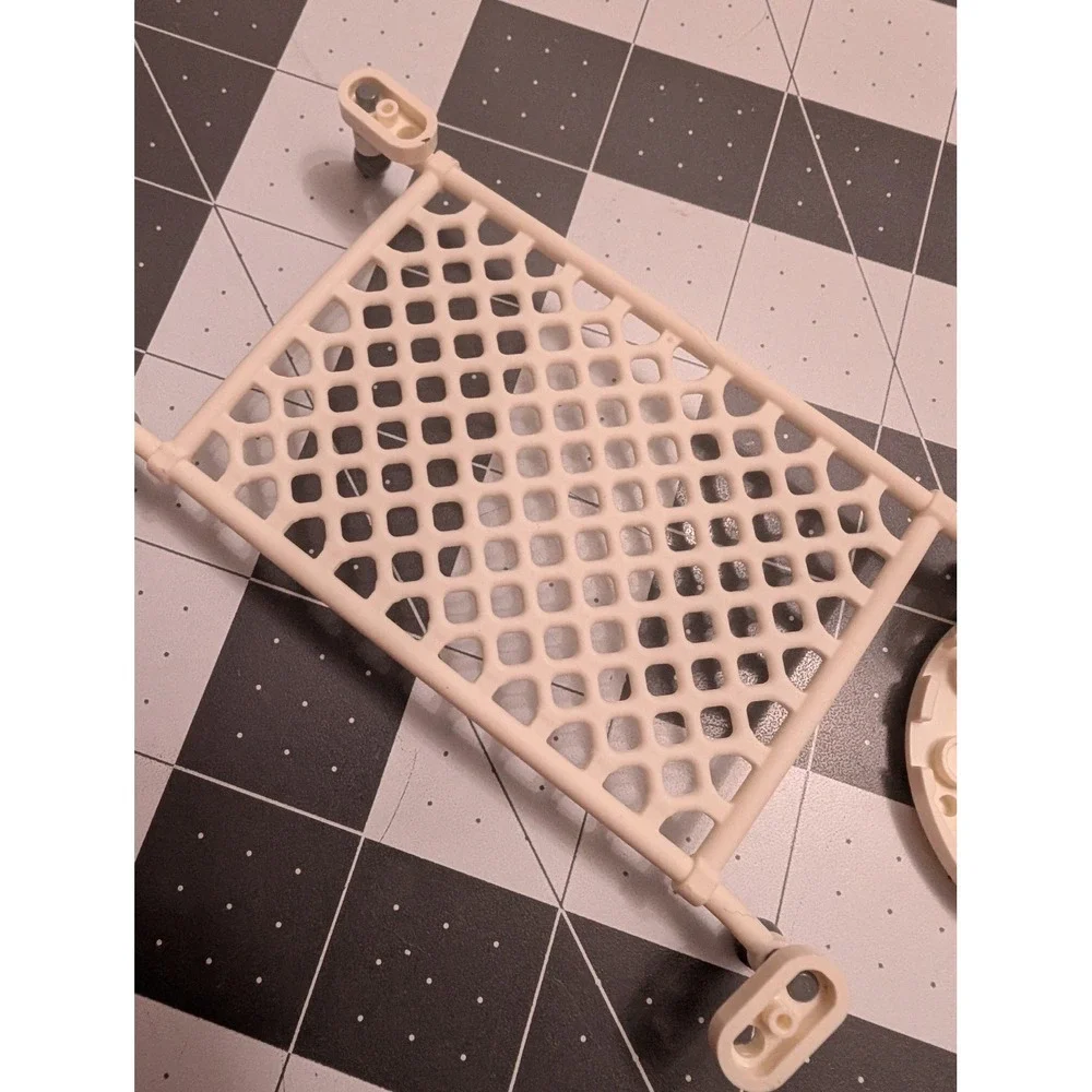 Lego white net‎ fences disk misc replacement pieces lot of 4